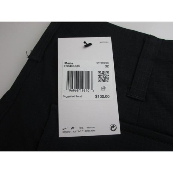 Nike SB Kearny Cargo Skate Pants Loose Fit Baggy Black Men's Size 32 FQ0495-010 - Picture 3 of 5